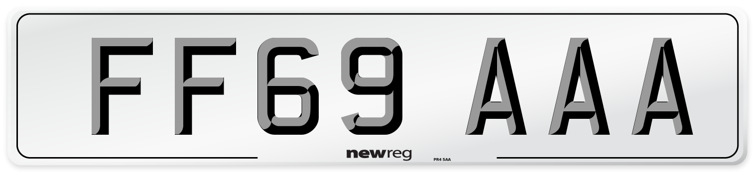 FF69 AAA Number Plate from New Reg